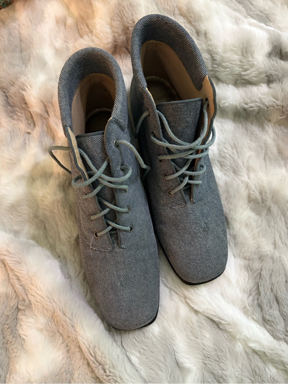 Ros Hommerson Women’s Casual Lace-Up Shoes in Heathered Blue 9.5